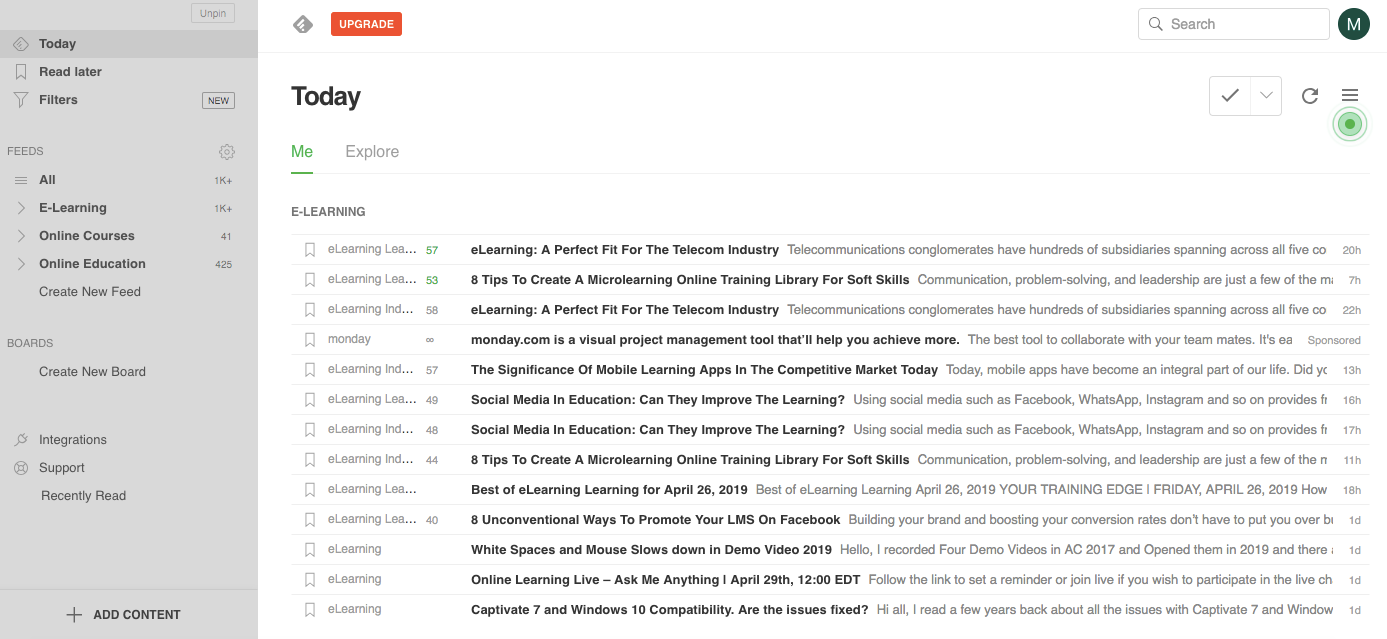 Use Feedly to Stay On Top of Online Course Industry