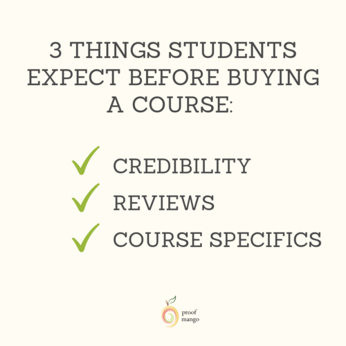 3 Things Students Expect Before Buying a Course