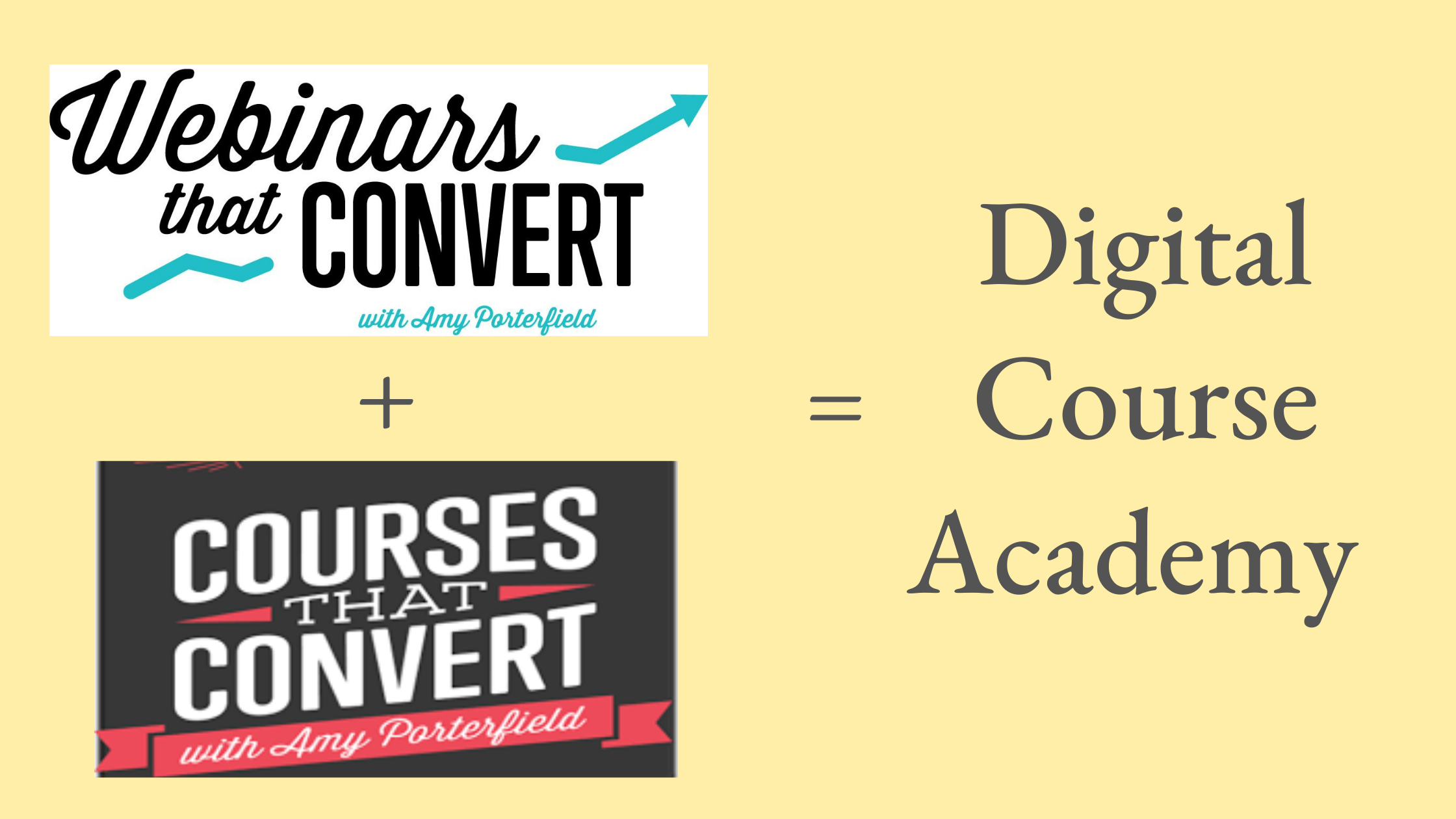Digital Course Academy is Webinars that Convert and Courses that Convert in one program