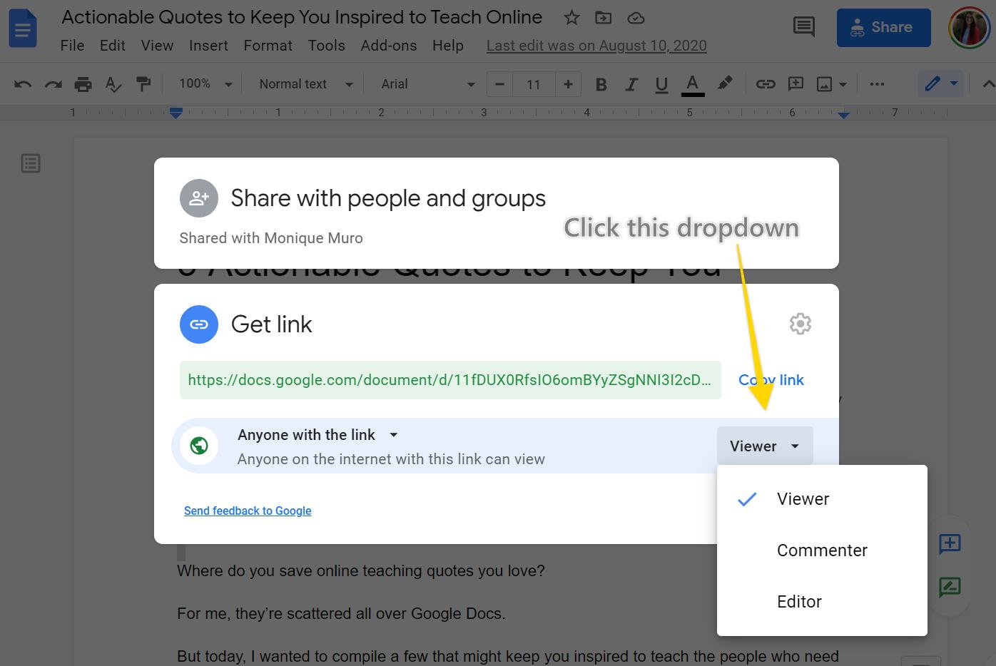 Add a Google Doc to Thinkific